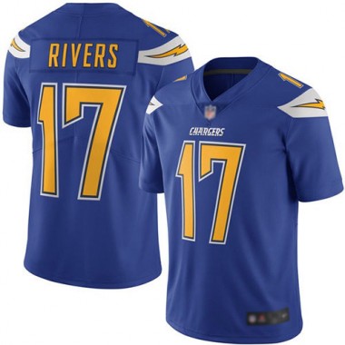 Los Angeles Chargers NFL Football Philip Rivers Electric Blue Jersey Youth Limited  #17 Rush Vapor Untouchable->youth nfl jersey->Youth Jersey
